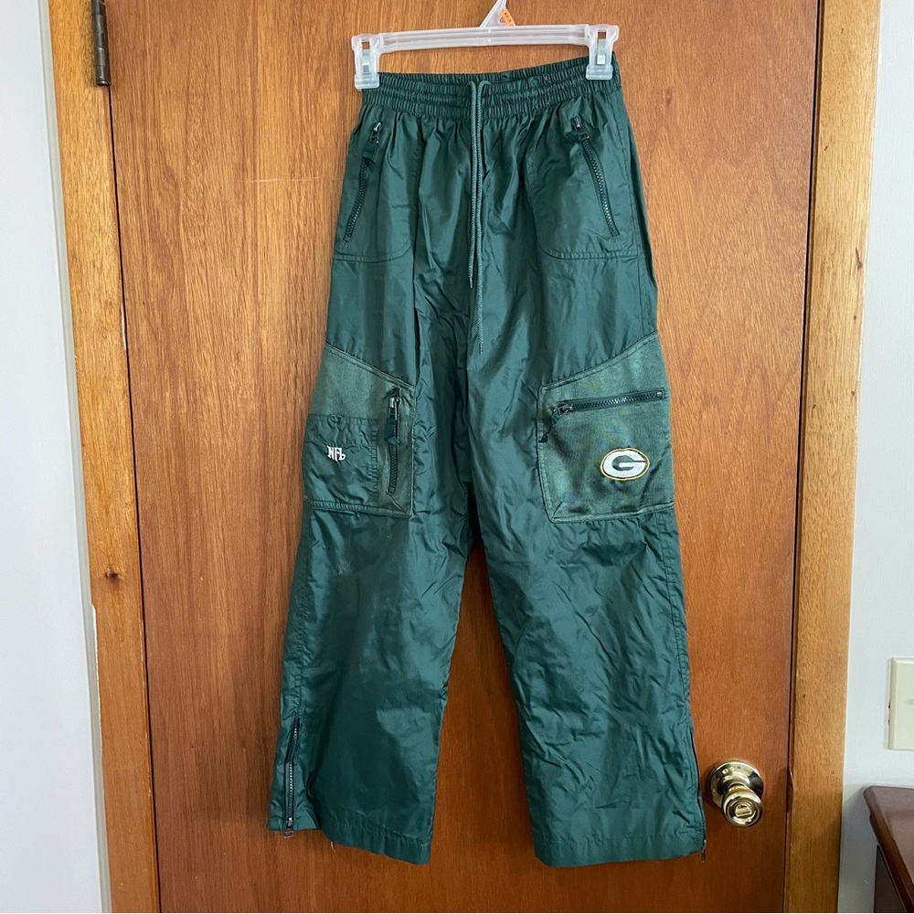 NFL Green Bay packers kids sweat pants‎ green size medium 12/14 with flaws